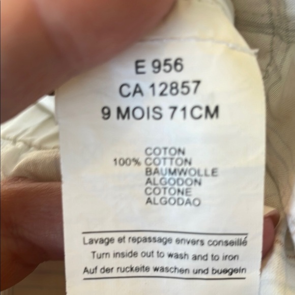 Mini Man Blue and White Textured Pant - Picture 7 of 7